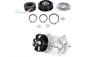 TINJO A/C Compressor Clutch Coil Assembly Repair Kit 38800PLMA021M2 Fit for 2001 2002 2003 2004 2005 Honda Civic 4CYL 1.7L TRS090 Auto Air Compressor Clutch Oil Assembly Kit Pulley Bearing Coil Plate