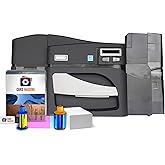 Card Imaging Fargo DTC4500e Dual Side Card Printer &amp; Supplies kit #55100