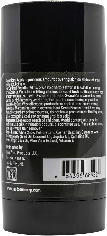SweatZone Sweat Waist Trimmer Gel - Sweat Gel Slimming Cream - Sweat Stick for Women and Men 2 oz: Health & Personal Care