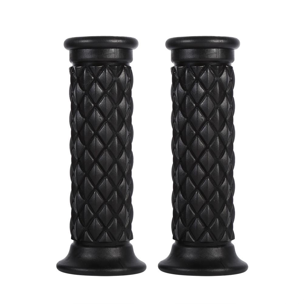 Motorcycle Hand Grips, 1 Pair 7/8 Inch 22mm Universal Anti-skid Motorcycle Handlebar Grips Motorbike Grips Motorbike Hand Grips Bar End(Black)