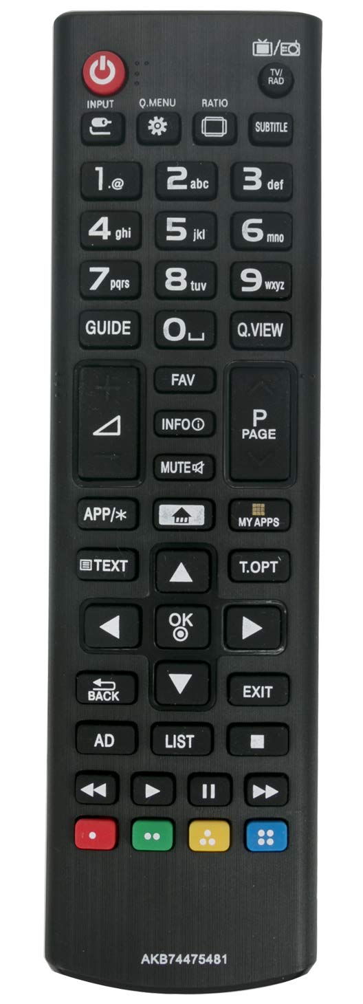 ALLIMITY AKB74475481 Remote Control Replaced for LG TV 47LN570V 47LN5708 47LB610V 47LB5700 47LA667V 45UF680V 45UF6807 43LH570V 43LH510V 43LH5100 42LV450U 42LN575S 42LN5708 42LF5800