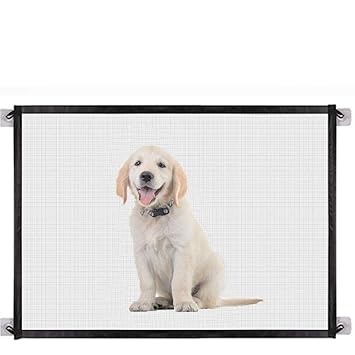 magic gate for dogs portable folding mesh pet gate magic gate safety gates fence isolated gauze indoor guard