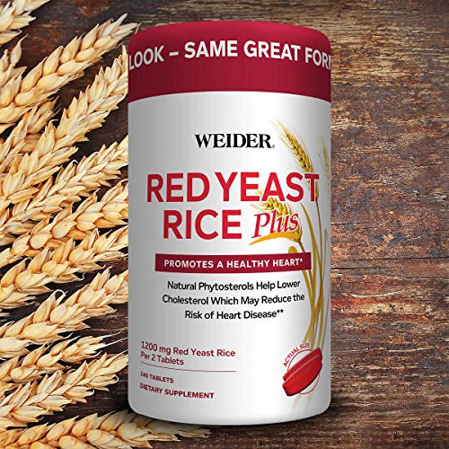 Weider Red Yeast Rice Plus 1200 mg, 240 Tablets - Thumbnail 2