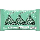Holiday Hershey's Kisses Dark Chocolate with Mint Truffle, 10-Ounce Bag (Pack of 2)
