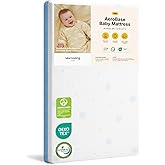 MAMAZING Aerobase Mini Crib Mattress, 38" x 24" Dual-Sided Mattress | Fits Baby Mini Crib &amp; Portable Cribs, Breathable &amp; Firm Support, Non-Toxic, Machine-Washable Cover for Easy Care
