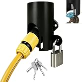 Outdoor Faucet Lock with Padlock | Heavy Duty Metal, Suitable for Most Outdoor Faucets, Hose Bib Lock, Water Spigot Lock