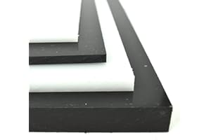 BuyPlastic Black Polypropylene Copolymer (PPC) Plastic Sheet 1/2" Thick, Size 24" x 24" Chemical, Impact Resistant Panel Dimensions 23.75 x 23.75 in