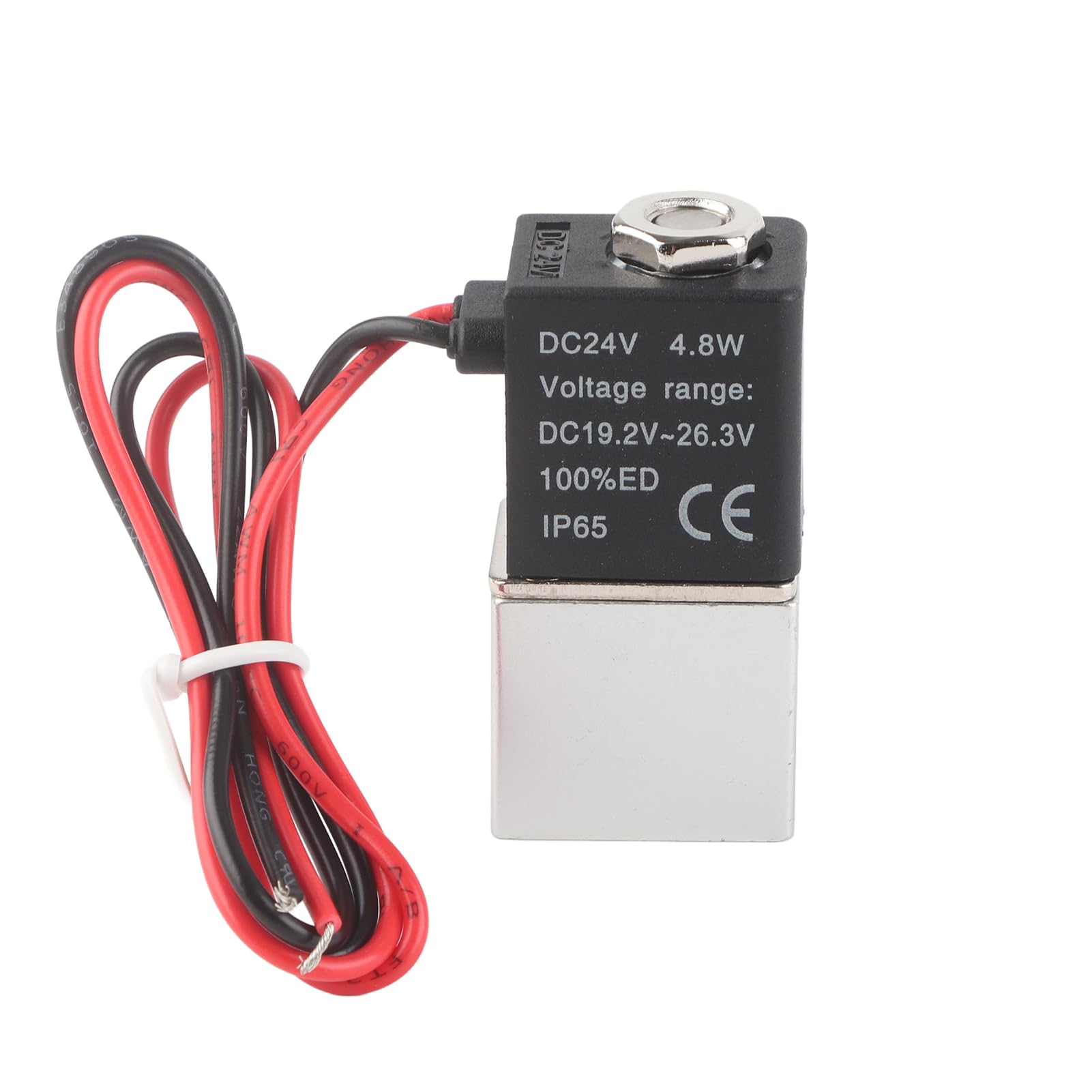 Direct-Acting 2-Way 2-Position Solenoid Valve for Air Water Oil | Aluminum Alloy Pneumatic Control Valve | DC 24V G1/4" Thread Fast Response