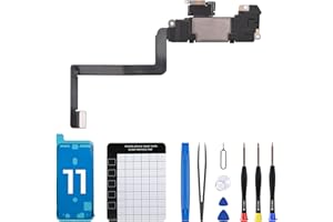 DGSCSMY for iPhone 11 Earpiece Front Speaker Replacement Repair 6.1", Ear Part with Ambient Light Sensor Flex Cable OEM Connector Proximity Sensor Fix Tools Kit iPhone11 for A2111 A2223 A2221