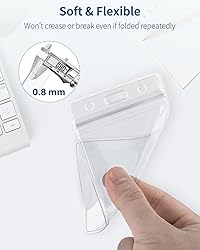 Uniclife 12 Pack Vertical ID Card Badge Holder