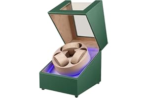 Anyasun Watch Winder for Automatic Watches,3 Watch Winder Box with LED Display, Ultra Quiet Japanese Motor,4 Rotation Modes,Watch Shark for Men & Women,USB-C Power