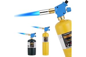 GASBRUH Propane torch Head with Igniter, Gas Torch Kit for Propane, Mapp Gas,High Intensity Torch Head, Trigger Start GasTorch,Turbo Gas Torch,Welding Torch Kit, Blow Torch(CSA,Handy Torch)