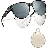 BENEUNDER Polarized Fit Over Sunglasses for Womens & Men, Lightweight Folding Sunglasses for Nearsightedness