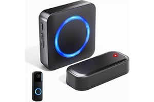 PHYSEN Wireless Doorbell Chime - Compatible with Blink Video Doorbell and Blink Video Doorbell (2nd Gen) (1 Video Doorbell Extender 1 Receiver）