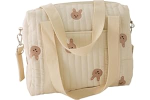 LMBABTER Baby Diaper Tote Bag Stroller Storage Bag Infant Carriages Diaper Organizer Pouches Handbag Embroidered Mommy Bag