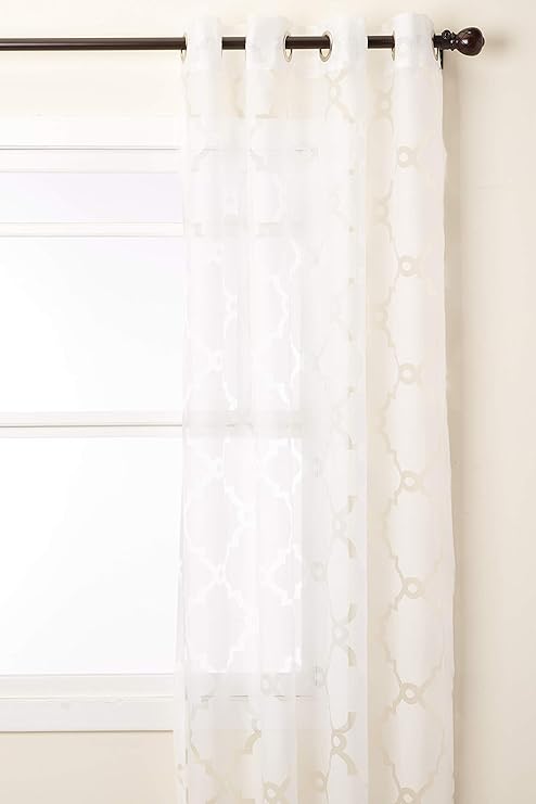Buy Sheer Curtains For Bedroom Modern Contemporary Light White