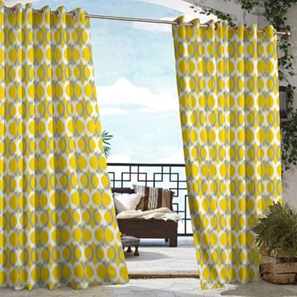 Amazon Com Diliteck Outdoor Curtains Geometric Ikat Ogee Pattern