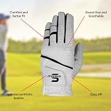 SAWANS Golf Glove Men Left Hand Durable Premium Leather White L view 4