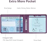 OFFCUP PU Leather Disabled Badge Holder Blue Purple Hologram Safe Wallet view 3