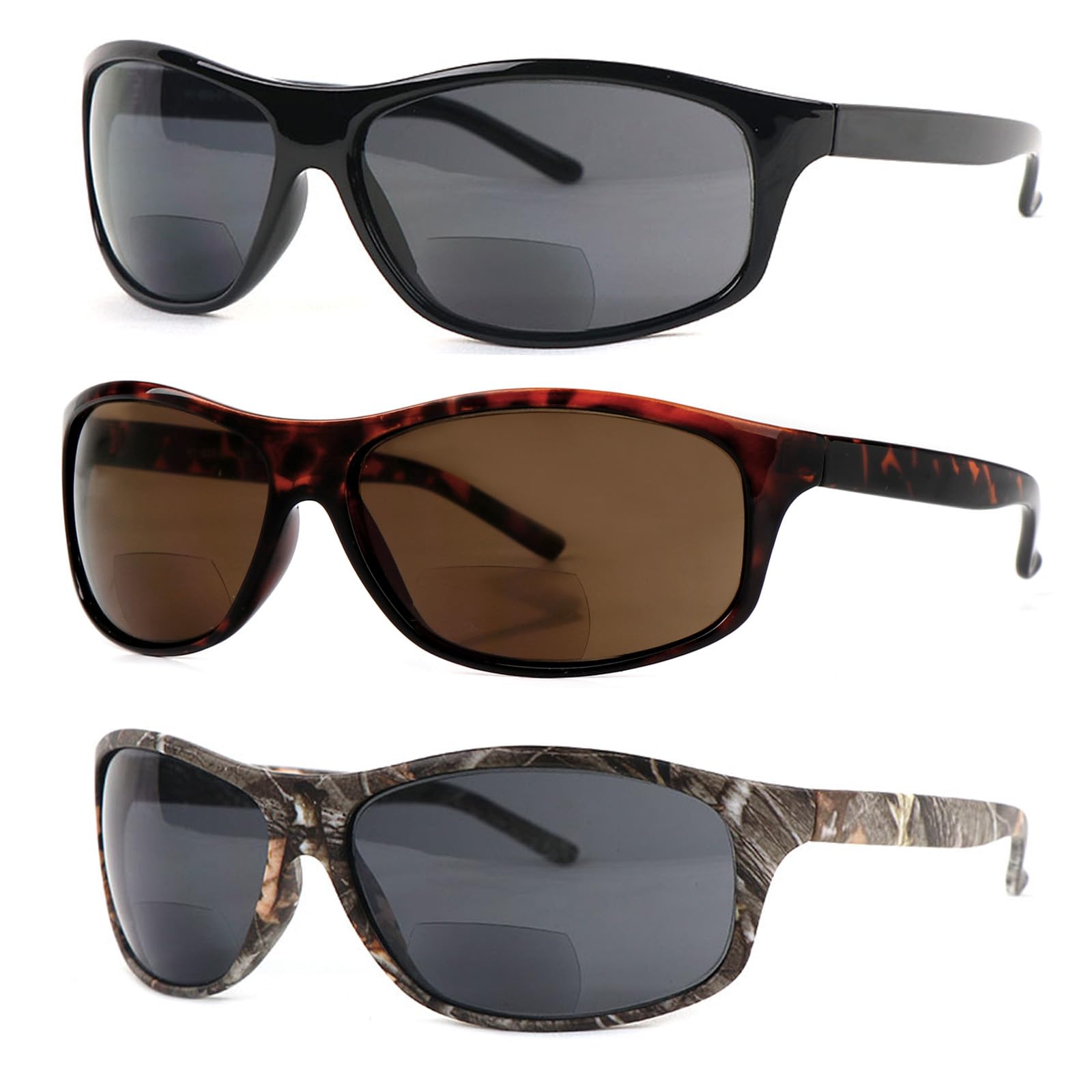 Photo 1 of Hyyiyun 3 Pack Bifocal Reading Sunglasses for Men and Women Sports Outdoor Sun Reader