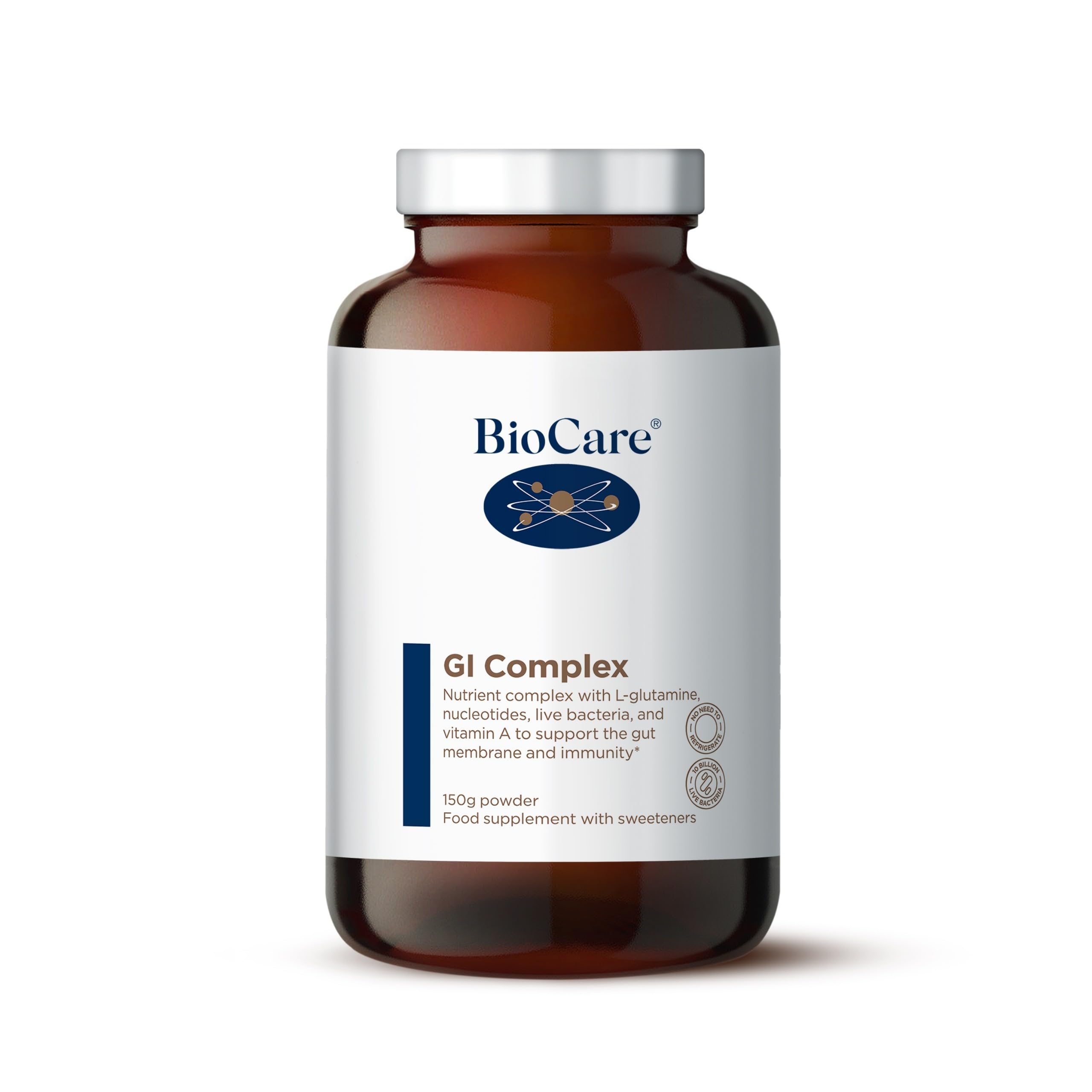 BioCare GI Complex - Nutrient Complex with L-Glutamine, Nucleotides, Live Bacteria & Vitamin A - 150g