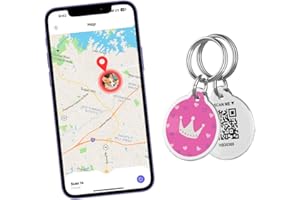 HeyBuddy® QR Code Smart Pet Tags for Dogs & Cats - Personalized Pet Tag Stores Multiple Informations, Includes Scannable GPS Coordinates, Real-Time Notifications, Health Documents & Community Alerts