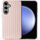 ilikediy for Samsung Galaxy S25 Case,HL2 Pink Stripes Hybrid 2 Layer Hard Shell Silicone Protective Pattern Design Case