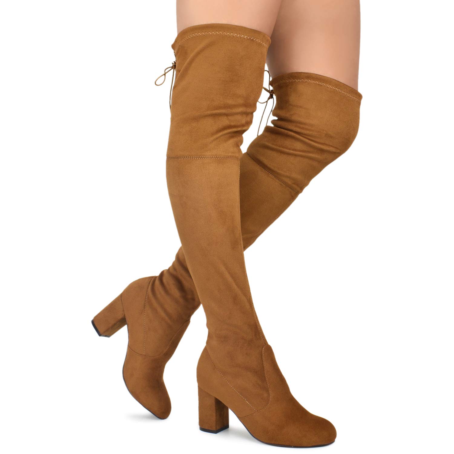 vegan suede over the knee boots