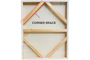 GENERIC Solid Wood 0.75'' Inch Corner Brace 16'' 4 Pack Wood Canvas Corner Brace, Wood Painting Corner Brace for Gallery Wrap Oil Paintings, Canvas Prints, Art. by WholesaleArtsFrames-com (CB16-075)