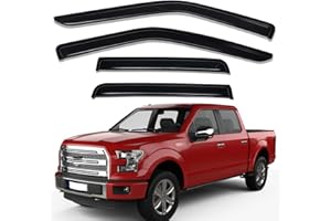 Lightronic Extra Durable Tape-on Auto Vent Window Visor, Fits 2015-2025 Ford F-150 SuperCrew; 2017-2025 F-150 Raptor, F-250, 