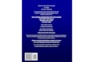 Shabbos Siddur Nusach HaAri Zal: Available Free of Charge for the Visually Impaired Call 1-800-995-1888