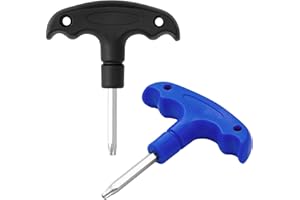 CINDALOG 2pcs Golf Torque Wrench Tool, Golf Club Driver Torque Tools Stainless Steel Golf Head Adjustment Tool with Plastic Handle for T20 and T25 (Blue & Black)