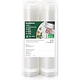 Bonsenkitchen Vacuum Food Sealer Rolls Bags, 2 Packs 8 in x 20 ft, BPA Free, Durable Commercial Customized Size Bags for Storage and Sous Vide Cooking,VB3206