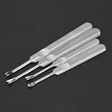 Agatige 4PCS U/V Leather Stitching Groover Stainless Steel Edge Beveler Skiving view 4