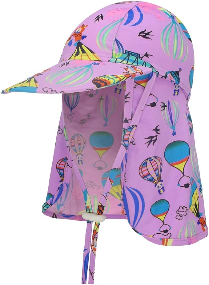 Kids Swim Flap Hat UPF50+ Beach Legionnaire Hat for Children Flap Sun