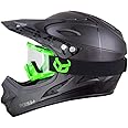 Demon United Podium Black/Black Full Face Mountain Bike Helmet- BMX Helmet- with Demon Viper MTB Goggles- 3 Goggle Color Options Available