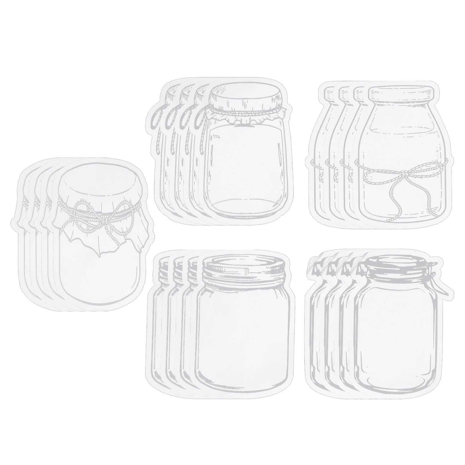 PATIKIL PET Plastic Wishing Bottle Bookmarks, 40 Pcs Transparent Pressed Flower Stickers for DIY Flower Page Clips Bookmark