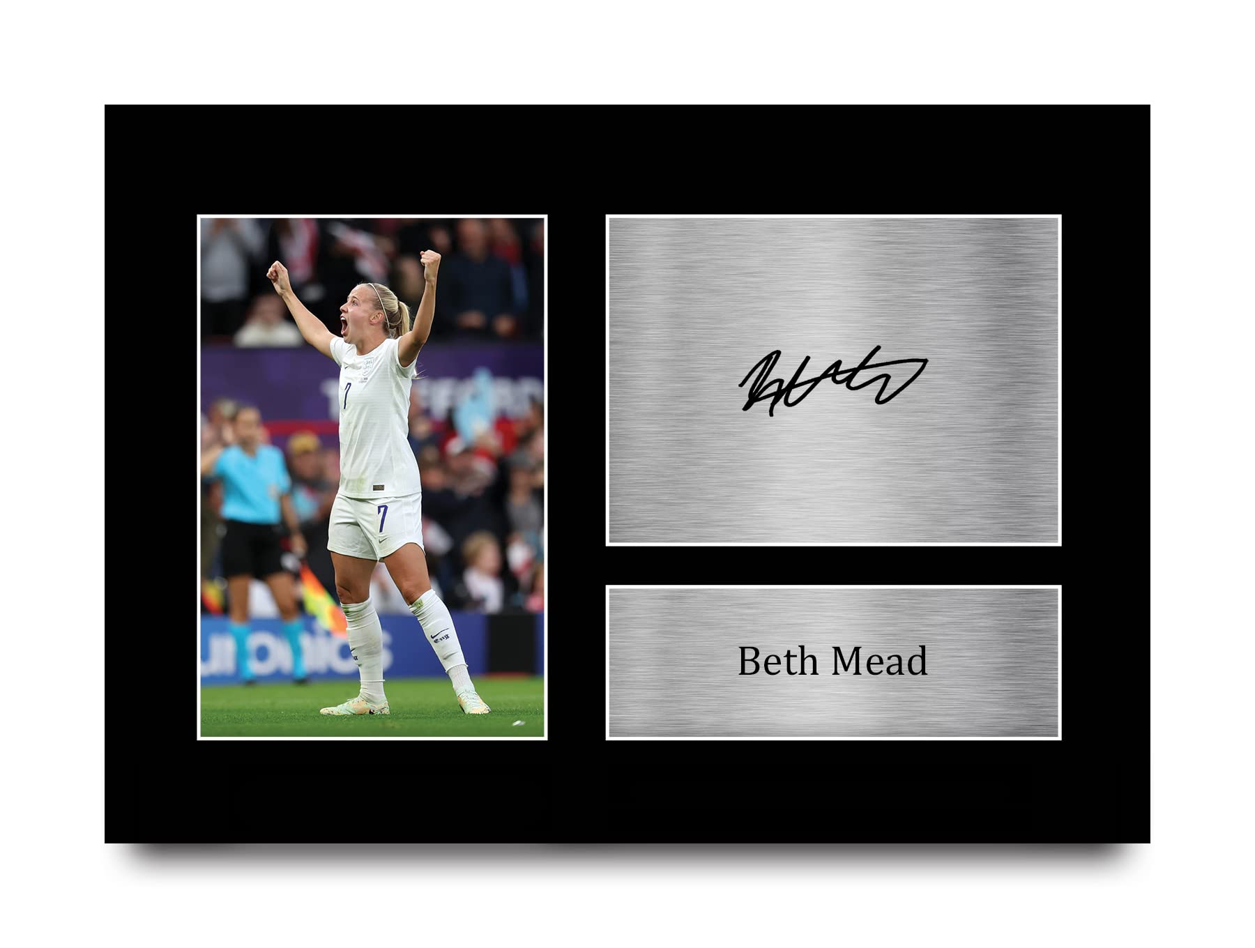 HWC Trading A4 Beth Mead Womens England Gifts Printed Signed Autograph Picture for Football Fans and Supporters - A4