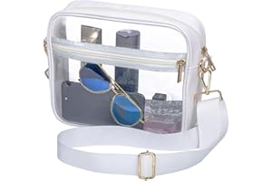 S SUNINESS Clear Stadium Crossbody Bag, Clear Purses Stadium Approved for Concert, Stadium Events, Sports Handbags & Purses
