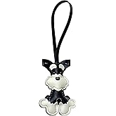 Fuerxy Schnauzer Bag Charm, Cute Dog Keychain for Women, Fashion Puppy Charm for Purse Handbags Bag Accessories PU Key Charms