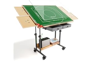 CODACE Puzzle Table with Drawers 2000 Piece - Jigsaw Puzzle Table for Adults with 5 Tilting Angle, 41"x30" Puzzle Board with Cover, Puzzle Table with Adjustable Legs & Wheels