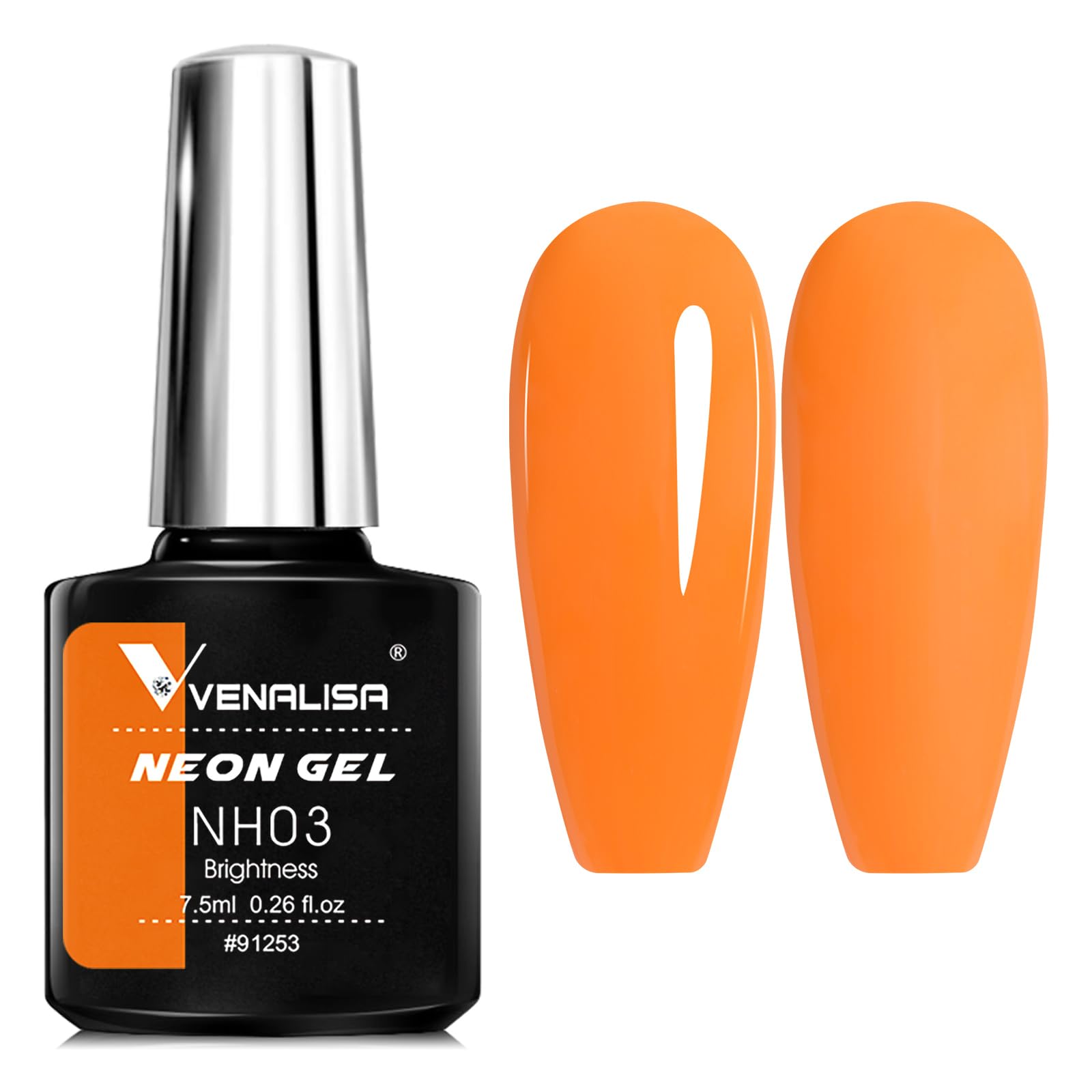 Venalisa 7.5ml Neon Orange Color Nail Gel Polish For Nail Art Manicure Top Coat Soak Off Enamel UV Gel Varnish