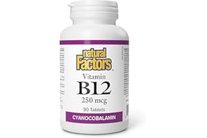 Natural Factors Vitamin B12 Cyanocobalamin 250 mcg, 90 tablets