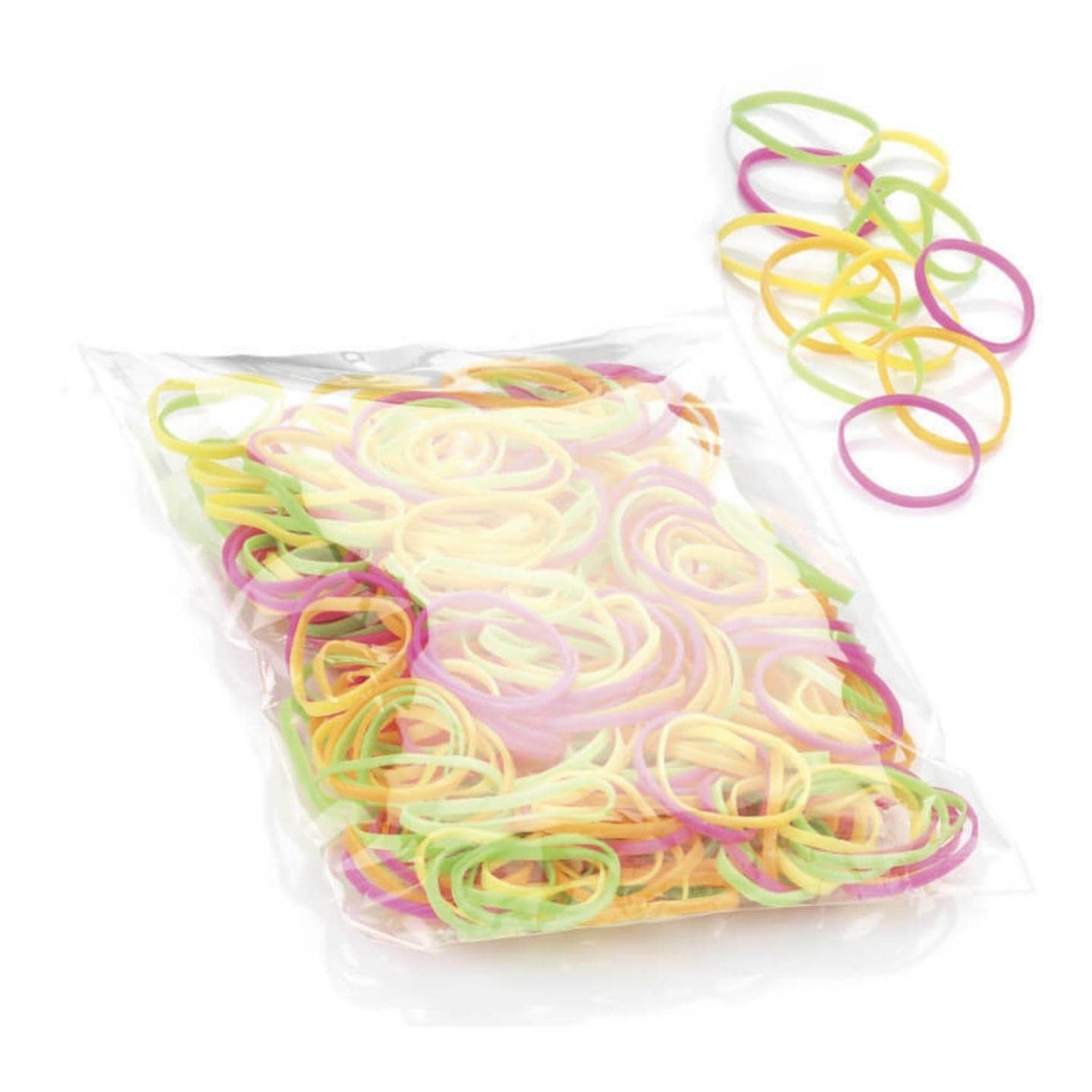 Topkids Accessories 500pcs Mini Hair Bands Elastic Rubber Hair Bands Tiny Elastic Band Rubber Braiding Braids Braid Plaits For Kids, Girls, Women, Baby, Toddler (Neon Mix) โ image 1