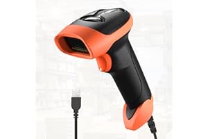 Handheld USB Barcode Scanner Reader for Computers, NetumScan Handheld Wired Automatic 1D 2D Image QR Bar Code Scanners for Mobile Payment, Store, Supermarket, Warehouse