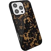 LoeoeL for iPhone 16 Pro Max Case Tortoise Shell, Retro Amber Print Phone Case for Women Girls, Girly Cute Thin Slim Hard Turtle Shell Plastic Phone Cover, Luxury Aesthetic Trendy Animal Design