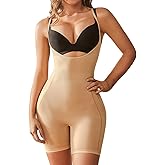Takusun Women Open Bust Bodysuit Tummy Control Shapewear Compression Slimming Body Shaper Open Bra Butt Lifter Thigh Slimmer