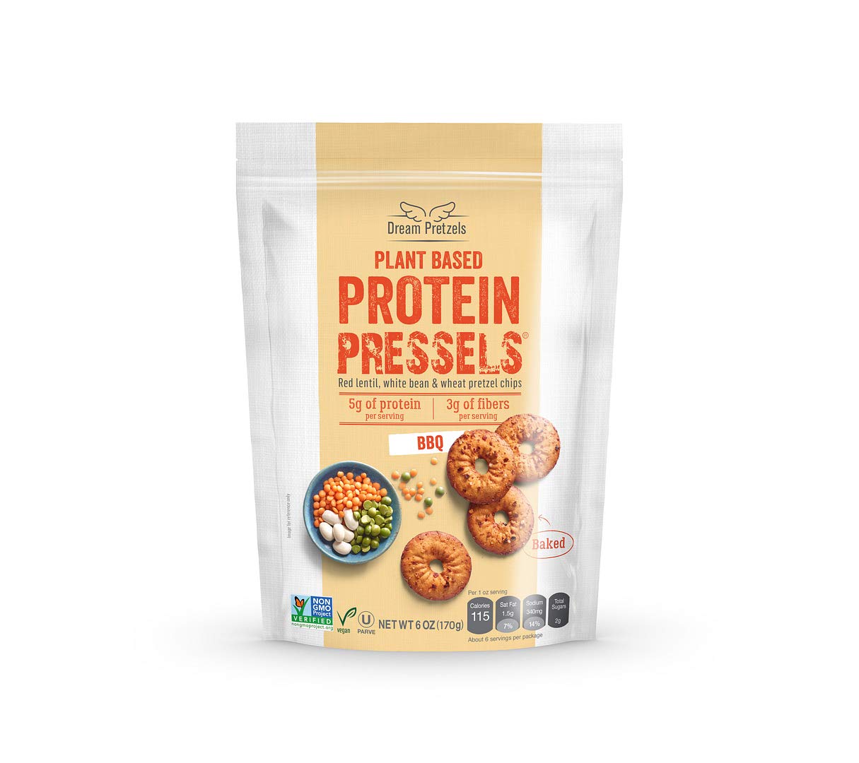 Pressels Plant Based Protein Pretzels [Barbecue], Vegan