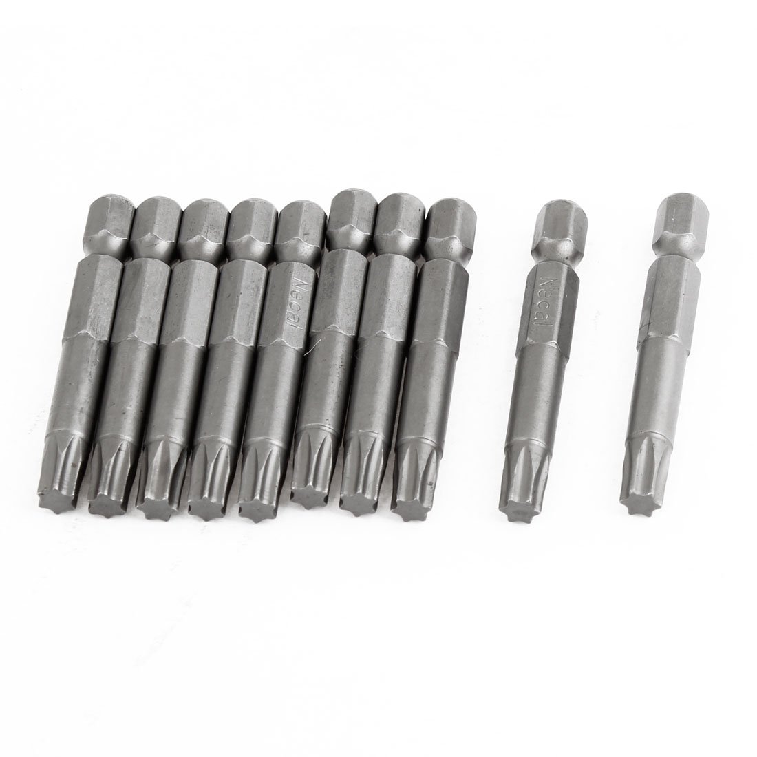 Sourcingmap 6mm T30 Head 50mm Long Torx Screwdriver Insert Bits Tool 10 Pcs