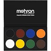 Mehron Makeup Paradise Makeup FX 8 Color Basic Palette | Magnetic Refillable Body Paint & Face Paint Palette | Professional & Water Activated | Costumes, SFX, Halloween, & Cosplay